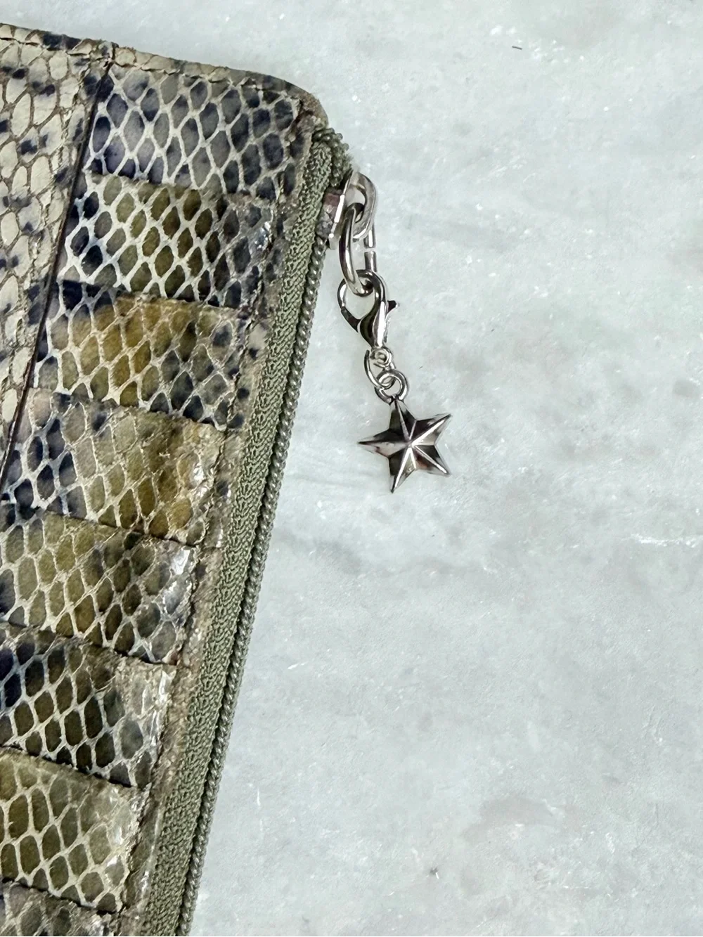 Lodis Julia Long Stacker Leather Card Case - Multicolored Python / Snake Print